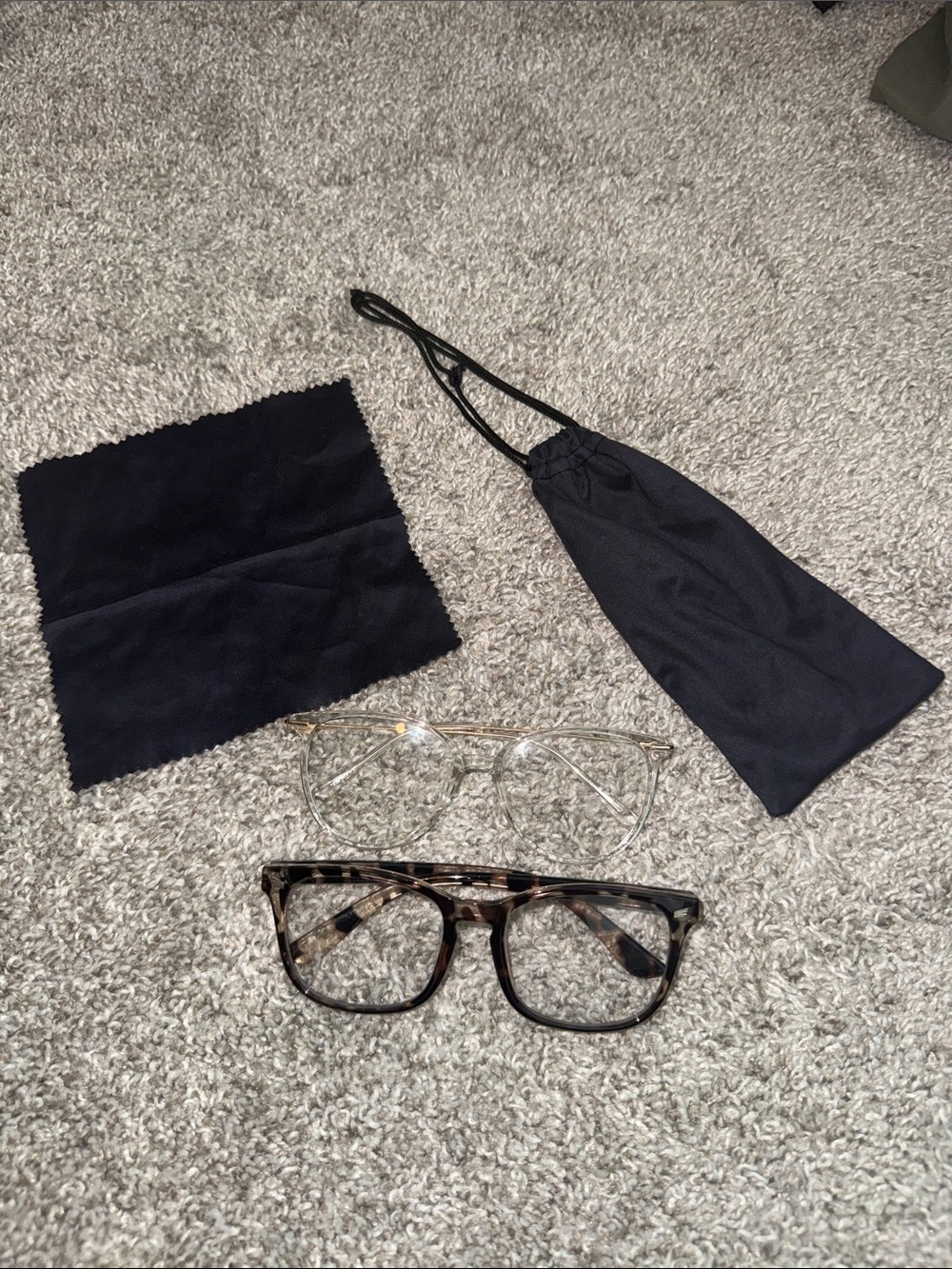 Set of 2 Blue Light Reading Glasses- Clear Gold Frame Brown Tortoiseshell Square